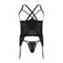 CandyMan 99654 Mesh Two Piece Set Color Black